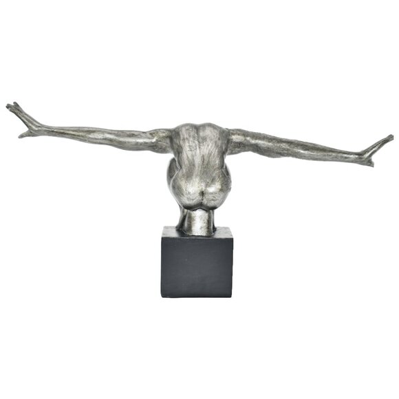 Adam & Friends Home Decor Take-A-Bow Man Sculpture | 1-Piece | Pewter - Picture 3 of 6
